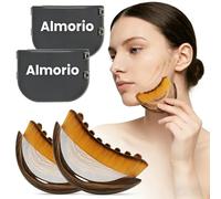 Almorio Facial Dry Brush for Lymphatic Drainage, Wooden Handle Body Scrub Brush for Exfoliation, Dry Brushing Tool for Cellulite Treatment & Detox, for Women & Men