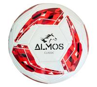 Almos Classic 32 Soccer Ball - for Club Match, Training, Match Performance, Indoor & Outdoor Soccer, Suitable for Grass & Astro | 32 Panel | Size 4 for Youth & Adult Soccer Players, Red |