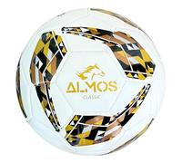 Almos Classic 32 Soccer Ball - for Club Match, Training, Match Performance, Indoor & Outdoor Soccer, Suitable for Grass & Astro | 32 Panel | Size 3 for Youth & Adult Soccer Players, Gold |