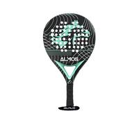 Almos Padel Racket - Fibre Glass Surface with Black EVA Memory Foam, Ultra Lightweight, for Intermediate and Experienced Players, carying case included