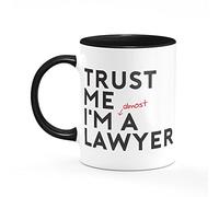 Almost a Lawyer Mug One Size Black/White Funny Trainee Lawyer Mug Law Student Uni Gift Present