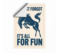Almost Forgot It's All For Fun Mid-Century Unframed Wall Art Print A2 (59.4×42cm), Wall Decor for Living Room, Bedroom, Office & Home, Art Gift
