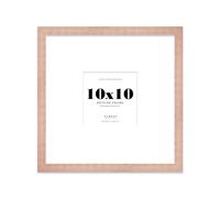 Almost Frameless 10x10 Square Picture Frame, Display Pictures 7x7 With Mat or 10x10 Without Mat, Wall Hanging & Free Standing Photo Frame, Bronze, 1 Pack