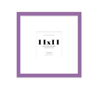 Almost Frameless 11x11 Square Picture Frame, Display Pictures 8x8 With Mat or 11x11 Without Mat, Wall Hanging & Free Standing Photo Frame, Purple, 1 Pack