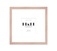 Almost Frameless 11x11 Square Picture Frame, Display Pictures 8x8 With Mat or 11x11 Without Mat, Wall Hanging & Free Standing Photo Frame, Bronze, 1 Pack