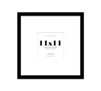 Almost Frameless 11x11 Square Picture Frame, Display Pictures 8x8 With Mat or 11x11 Without Mat, Wall Hanging & Free Standing Photo Frame, Black, 1 Pack