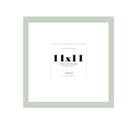 Almost Frameless 11x11 Square Picture Frame, Display Pictures 8x8 With Mat or 11x11 Without Mat, Wall Hanging & Free Standing Photo Frame, Mint Green, 1 Pack