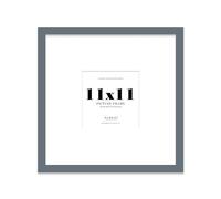 Almost Frameless 11x11 Square Picture Frame, Display Pictures 8x8 With Mat or 11x11 Without Mat, Wall Hanging & Free Standing Photo Frame, Grey, 1 Pack