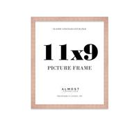 Almost Frameless 11x9 Copper Picture Frame 11"x9"(27.9x22.9cm) Poster, Photo, Artwork, or Print. Thin Edge Slim Frame Portrait and Landscape Display with Wall Hooks