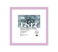 Almost Frameless 12x12 Picture Frame, Display Pictures 10x10 With Mat or 12x12 Without Mat, Wall Hanging Photo Frame, Lilac, 1 Pack