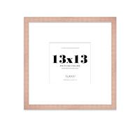 Almost Frameless 13x13 Square Picture Frame, Display Pictures 10x10 With Mat or 13x13 Without Mat, Wall Hanging & Free Standing Photo Frame, Bronze, 1 Pack