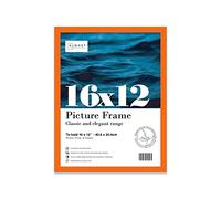 Almost Frameless 16x12 Orange Picture Frame 16"x12"(40.6x30.5cm) Poster, Photo, Artwork, or Print. Thin Edge Slim Frame Portrait and Landscape Display with Wall Hooks