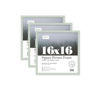 Almost Frameless 16x16 Mint Green Picture Frame Set of 3, Display 16x16 Picture Gallery Wall, Poster, Photo, Artwork, or Print, Mint Green
