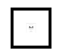 Almost Frameless 4x4 Square Picture Frame, Display Pictures 1x1 With Mat or 4x4 Without Mat, Wall Hanging & Free Standing Photo Frame, Black, 1 Pack