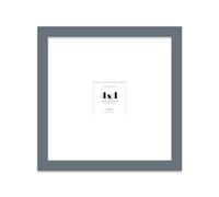 Almost Frameless 4x4 Square Picture Frame, Display Pictures 1x1 With Mat or 4x4 Without Mat, Wall Hanging & Free Standing Photo Frame, Grey, 1 Pack