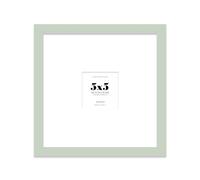 Almost Frameless 5x5 Square Picture Frame, Display Pictures 2x2 With Mat or 5x5 Without Mat, Wall Hanging & Free Standing Photo Frame, Mint Green, 1 Pack