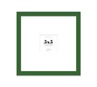 Almost Frameless 5x5 Square Picture Frame, Display Pictures 2x2 With Mat or 5x5 Without Mat, Wall Hanging & Free Standing Photo Frame, Green, 1 Pack