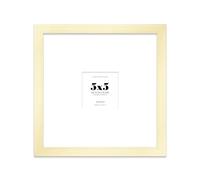 Almost Frameless 5x5 Square Picture Frame, Display Pictures 2x2 With Mat or 5x5 Without Mat, Wall Hanging & Free Standing Photo Frame, Gold, 1 Pack