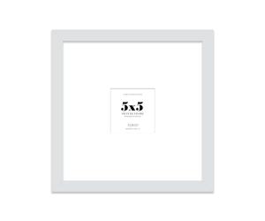 Almost Frameless 5x5 Square Picture Frame, Display Pictures 2x2 With Mat or 5x5 Without Mat, Wall Hanging & Free Standing Photo Frame, Light Grey, 1 Pack