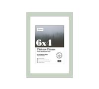 Almost Frameless 6x4 Mint Picture Frame With Mount for 4x3 Print, Poster or Photo Poster, Photo, Artwork, or Print. Thin Edge Slim Frame Portrait and Landscape Display with Wall Hooks