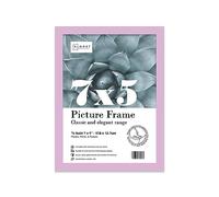 Almost Frameless 7x5 Lilac Picture Frame 7"x5"(17.7x12.7cm) Poster, Photo, Artwork, or Print. Thin Edge Slim Frame Portrait and Landscape Display with Wall Hooks