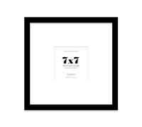 Almost Frameless 7x7 Square Picture Frame, Display Pictures 4x4 With Mat or 7x7 Without Mat, Wall Hanging & Free Standing Photo Frame, Black, 1 Pack