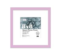 Almost Frameless 8x8 Picture Frame, Display Pictures 6x6 With Mat or 8x8 Without Mat, Wall Hanging & Free Standing Photo Frame, Lilac, 1 Pack
