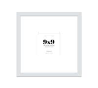 Almost Frameless 9x9 Square Picture Frame, Display Pictures 6x6 With Mat or 9x9 Without Mat, Wall Hanging & Free Standing Photo Frame, Light Grey, 1 Pack