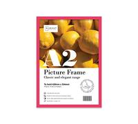 Almost Frameless A2 Bright Pink Picture Frame Fits A2 (42 x 59.4cm - 16.5 x 23.4in) Poster, Photo, Artwork, or Print. Thin Edge Slim Frame Portrait and Landscape Display with Wall Hooks
