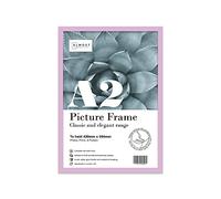 Almost Frameless A2 Lilac Picture Frame, Fits A2 (42 x 59.4cm - 16.5 x 23.4in) Poster, Photo, or Print. Portrait and Horizontal Wall Hooks