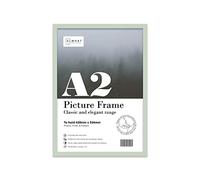Almost Frameless A2 Mint Green Picture Frame Fits A2 (42 x 59.4cm - 16.5 x 23.4in) Poster, Photo, Artwork, or Print. Thin Edge Slim Frame Portrait and Landscape Display with Wall Hooks