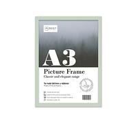 Almost Frameless A3 Mint Green Picture Frame Fits A3 (29.7 x 42cm - 11.7 x 16.5in) Poster, Photo, Artwork, or Print. Thin Edge Slim Frame Portrait and Landscape Display with Wall Hooks