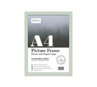 Almost Frameless A4 Mint Green Picture Frame Fits A4 (21 x 29.7cm - 8.3 x 11.7in) Poster, Photo, Artwork, or Print. Thin Edge Slim Frame Portrait and Landscape Display with Wall Hooks