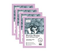 Almost Frameless A5 Lilac Picture Frame Set of 4, Display A5 Picture Gallery Wall, Poster, Photo, Artwork, or Print, Lilac