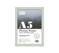 Almost Frameless A5 Mint Green Picture Frame Fits A5 (14.8 x 21cm - 5.8 x 8.3in) Poster, Photo, Artwork, or Print. Thin Edge Slim Frame Portrait and Landscape Display with Wall Hooks