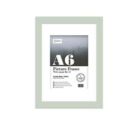 Almost Frameless A6 Mint Picture Frame With Mount for A7 Print, Poster or Photo Poster, Photo, Artwork, or Print. Thin Edge Slim Frame Portrait and Landscape Display with Wall Hooks