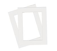 Almost Frameless - Pack of 2-14x11" Mount for 13x9" Print. Bright White Acid-Free Picture Frame Mat, Machine Cut Bevel, White Core Museum Quality.