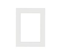 Almost Frameless - Single 10x8" Mount for 8x6" Print. Bright White Acid-Free Picture Frame Mat, Machine Cut Bevel, White Core Museum Quality.
