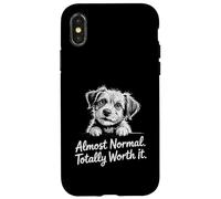Almost Normal Totally Worth It Scruffy Rescue Puppy Dog Love Case for iPhone X/XS