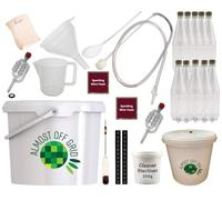 Almost Off Grid 15 Litre Elderflower Champagne Wine Kit with Bottles, 2 Buckets and Wine Yeast