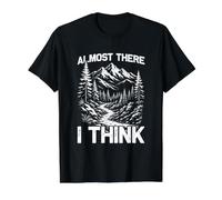 Almost There i Think Mountaineer Funny Hiking Hiker Value Graphic T-Shirt, Men, Black, S