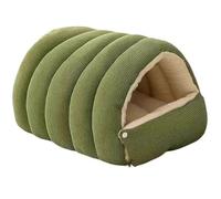 Almpuxee Cozy Monster Cat Bed, Comfortable Monster Cat Bed with Removable Soft Pad (L,Green-A)