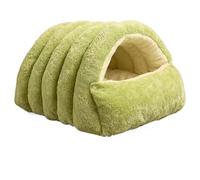 Almpuxee Cozy Monster Cat Bed, Comfortable Monster Cat Bed with Removable Soft Pad (M,Green-B)