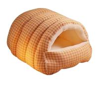 Almpuxee Cozy Monster Cat Bed, Comfortable Monster Cat Bed with Removable Soft Pad (M,Orange)