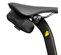ALMSTHRE Compact Bike Saddle Bag - Midnight Black | 0.3L Bike Seat Bag (3" x 4.25" x 1.25") | Water-Resistant Ripstop, Waterproof Zipper, Internal Pocket | Durable Under Seat Storage