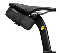 ALMSTHRE Signature Bike Saddle Bag - Midnight Black | 0.5L Bike Seat Bag (3" x 5.25" x 2") | Water-Resistant Ripstop, Waterproof Zipper, Internal Pocket | Durable Under Seat Storage