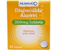 Almus Dispersible Aspirin 300mg 32 Tablets