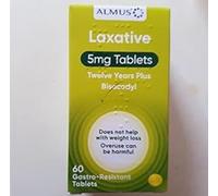 Almus Laxative Tablets 5mg for Ages 12 Years and Older - Pack of 60