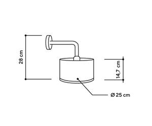 Almut von Wildheim ALMUT 2610 wall lamp Ø 25 cm hay/red rose petals