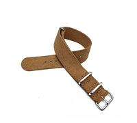 ALMVIS 20mm 22mm Leather Nato Strap Soft Watch Band Leather Watch Belt Wrist Band Quick Release Watch Accessories Replace(Khaki,20mm)
